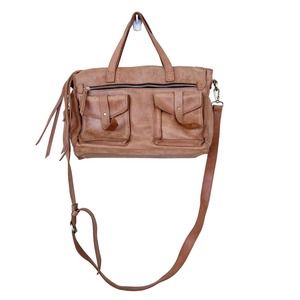 Raven + Lily Tan Satchel Leather Bag